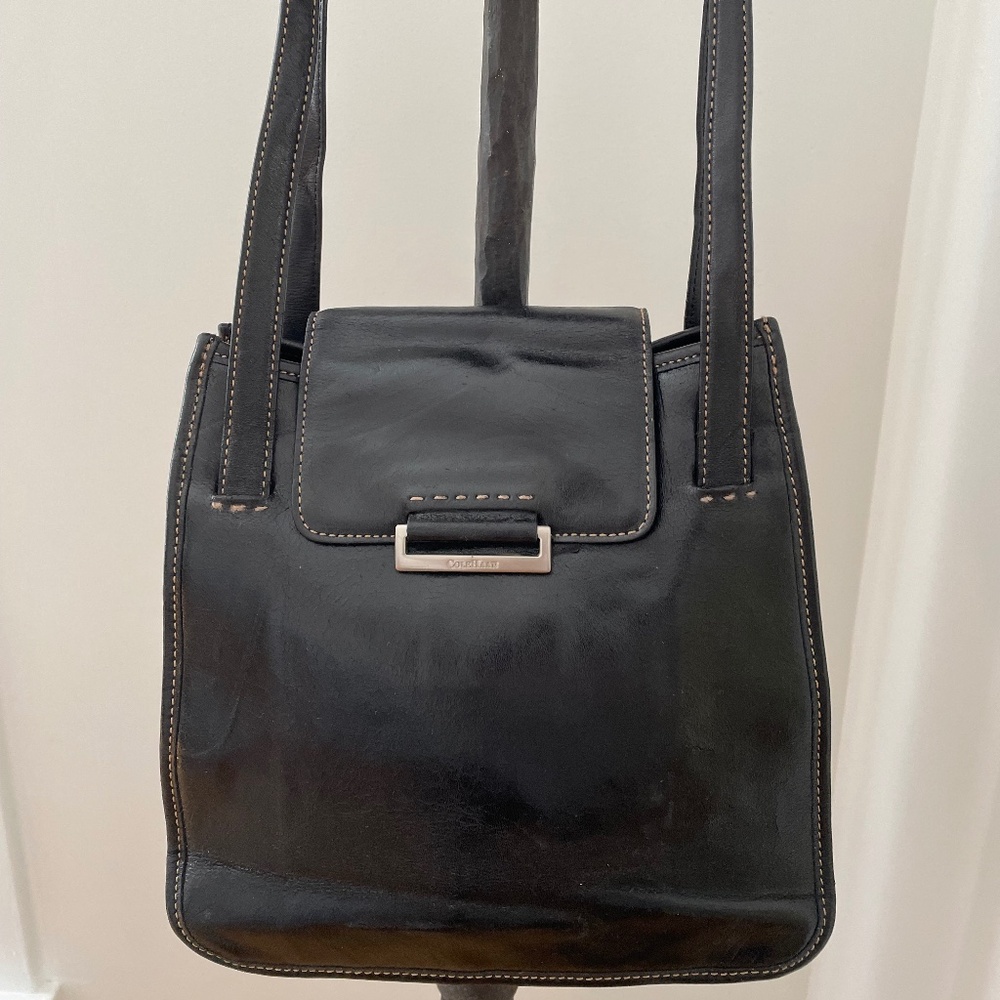 Fab COLE HAAN Black Leather Shoulder Bag